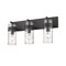 Z-Lite Fontaine 3 Light Vanity, Matte Black & Clear 3035-3V-MB - alternate 7